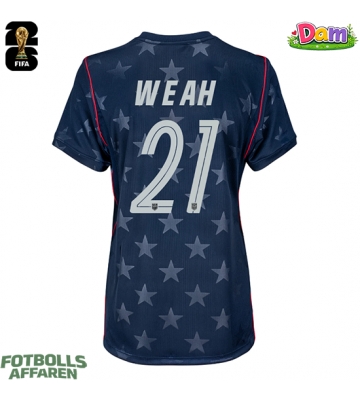 Förenta stater Timothy Weah #21 Bortatröja Kvinnor VM 2026 Kortärmad